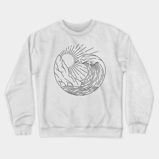 Wave and Cliff Crewneck Sweatshirt